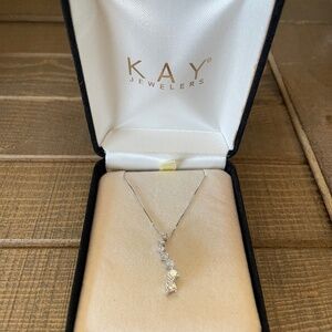 Kay Jewelers 7-Stone Diamond Journey Necklace - 14kt White Gold